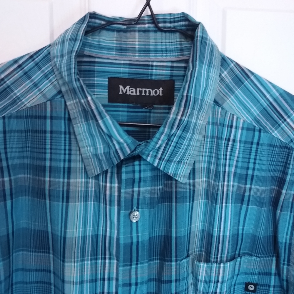 Mens Marmot Short Sleeve Button Up Shirt Approximate Medium Pre-Owned